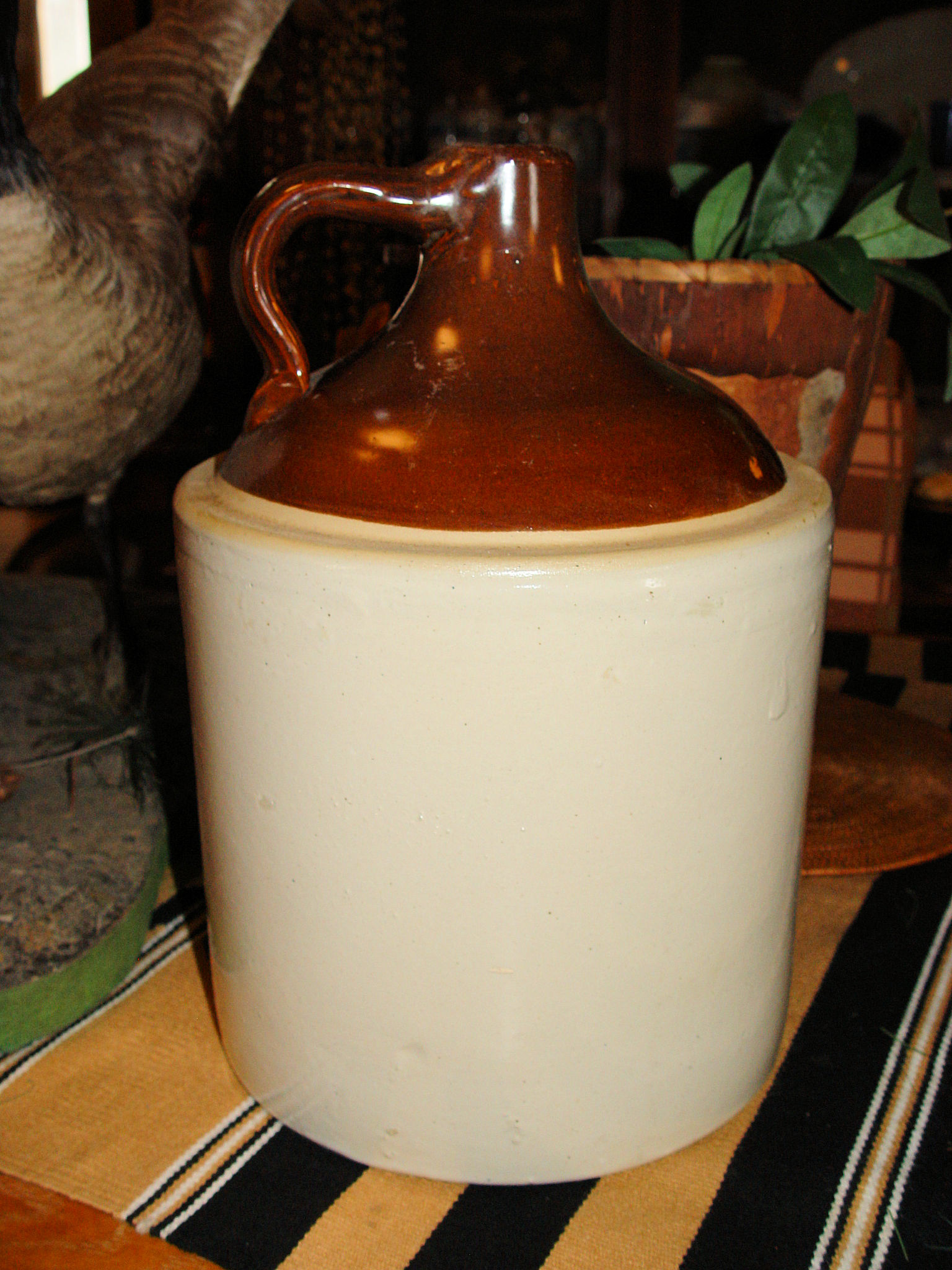 19th Century Red Wing? Zinc
                                        Glazed Stoneware Jug, Crock