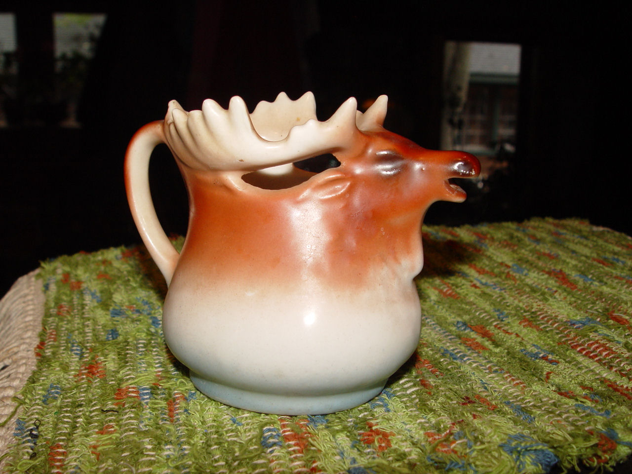 Moose Creamer Vintage
                                        Czechoslovakian Art Pottery