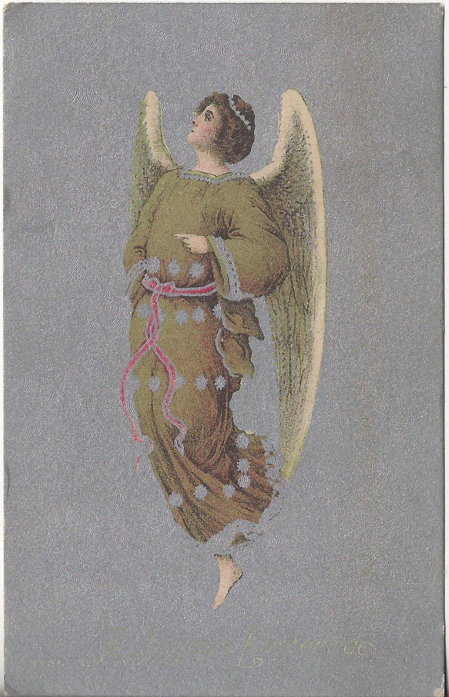 Easter Angel
                                                1912 Silver Postcard ~
                                                Lester Worder IA MN
