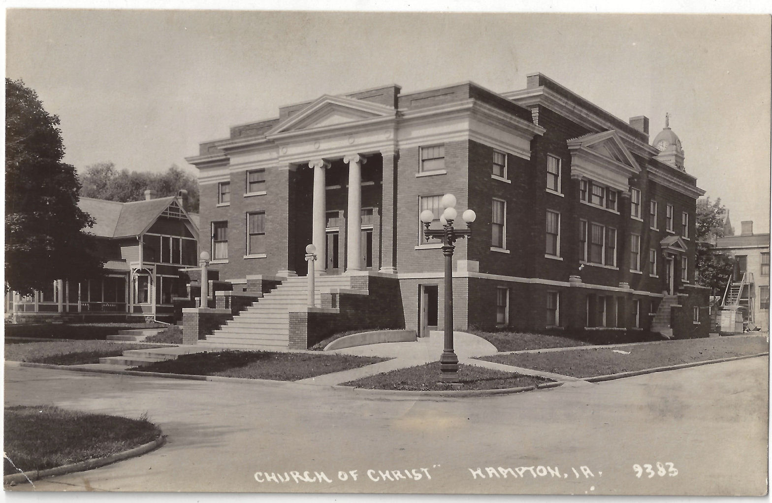 1923 RPPC
                                                Church of Christ in
                                                Hampton Iowa