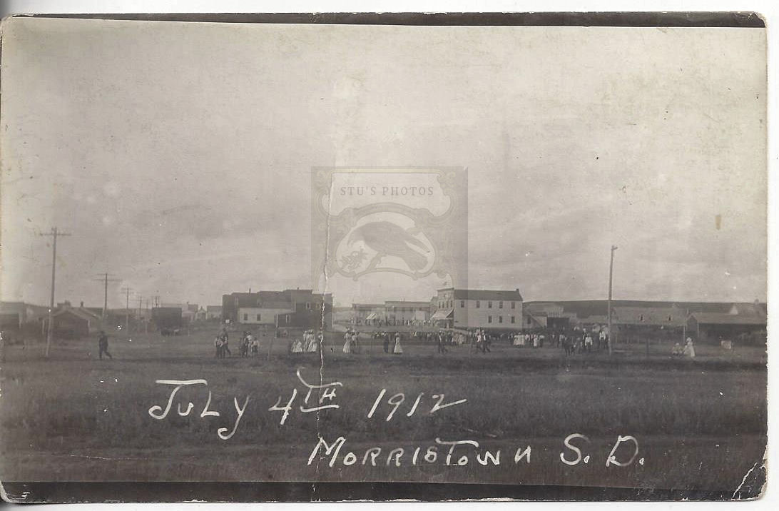 Antique RPPC
                                                1912 4th fourth of July
                                                Celebration ~ Town Scene
                                                Morristown S.D.