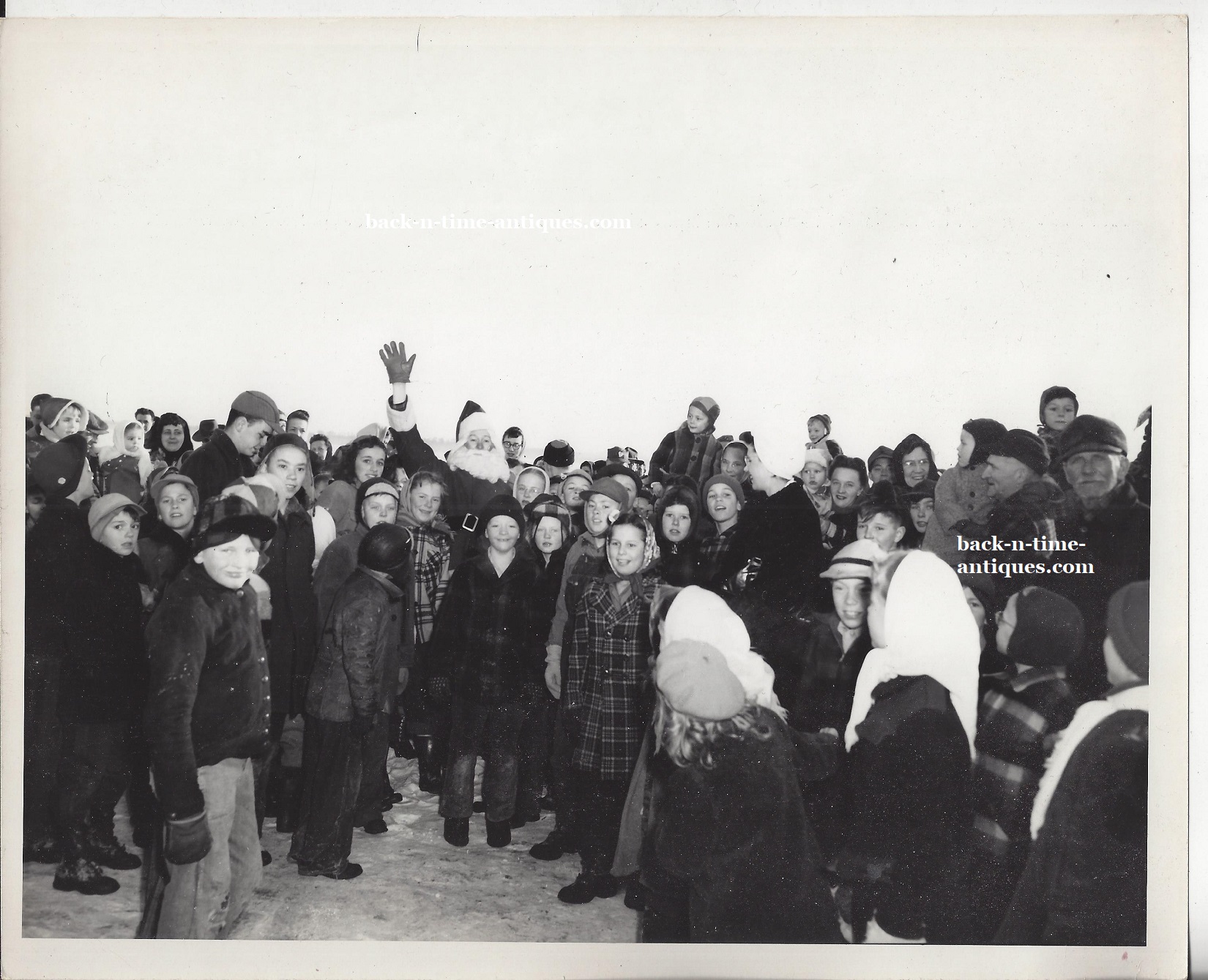 1940s Hakkerup
                        Photograph; Christmas Santa Lake Bemidji Mn
                        Winter Carnival