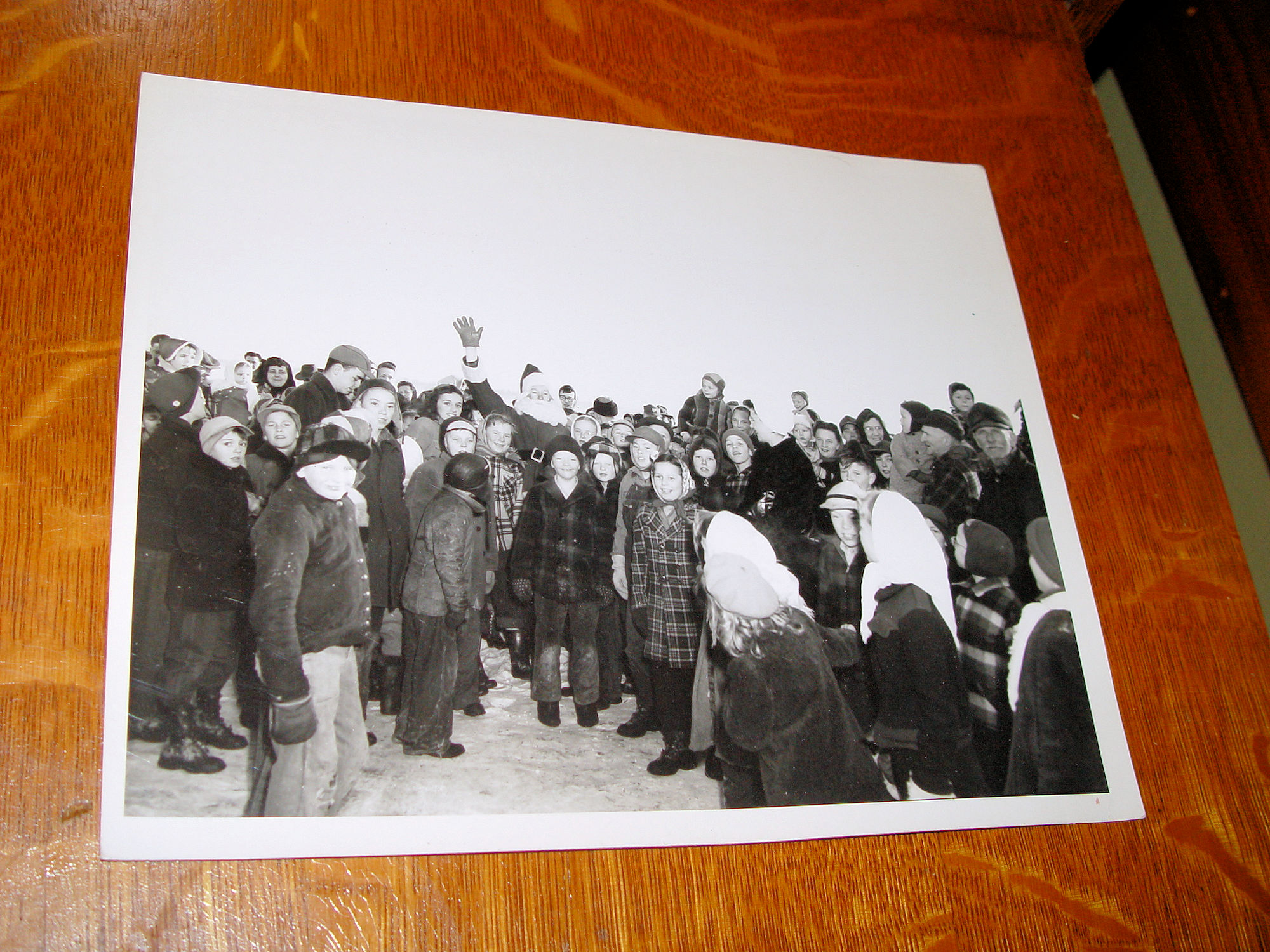 1940s Hakkerup
                        Photograph; Christmas Santa Lake Bemidji Mn
                        Winter Carnival