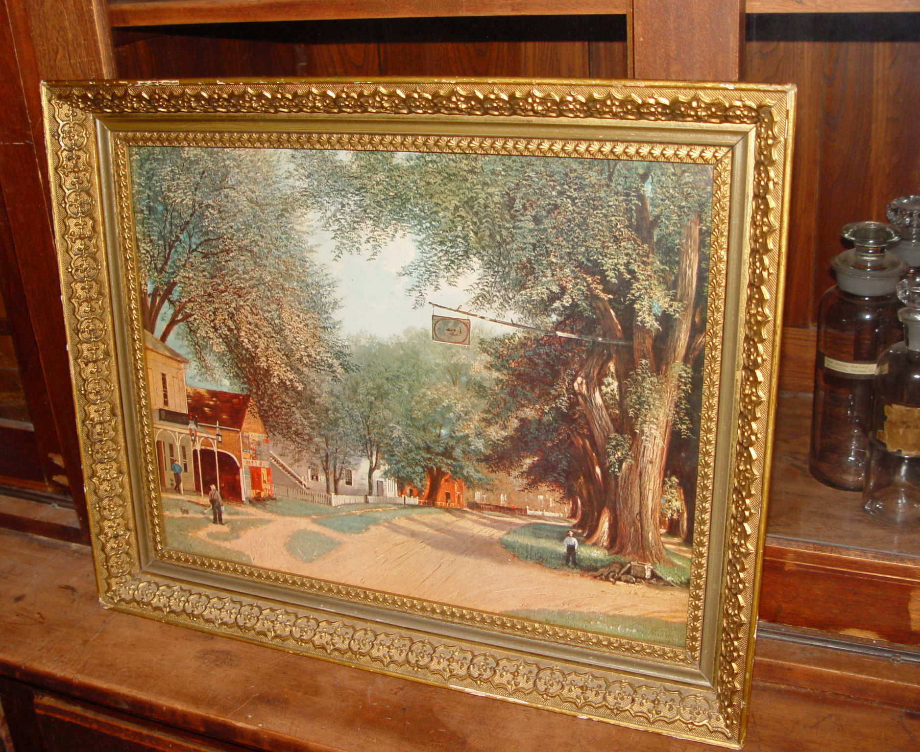 1920's American
                                        Neoclassical Landscape, Country
                                        Town Scene