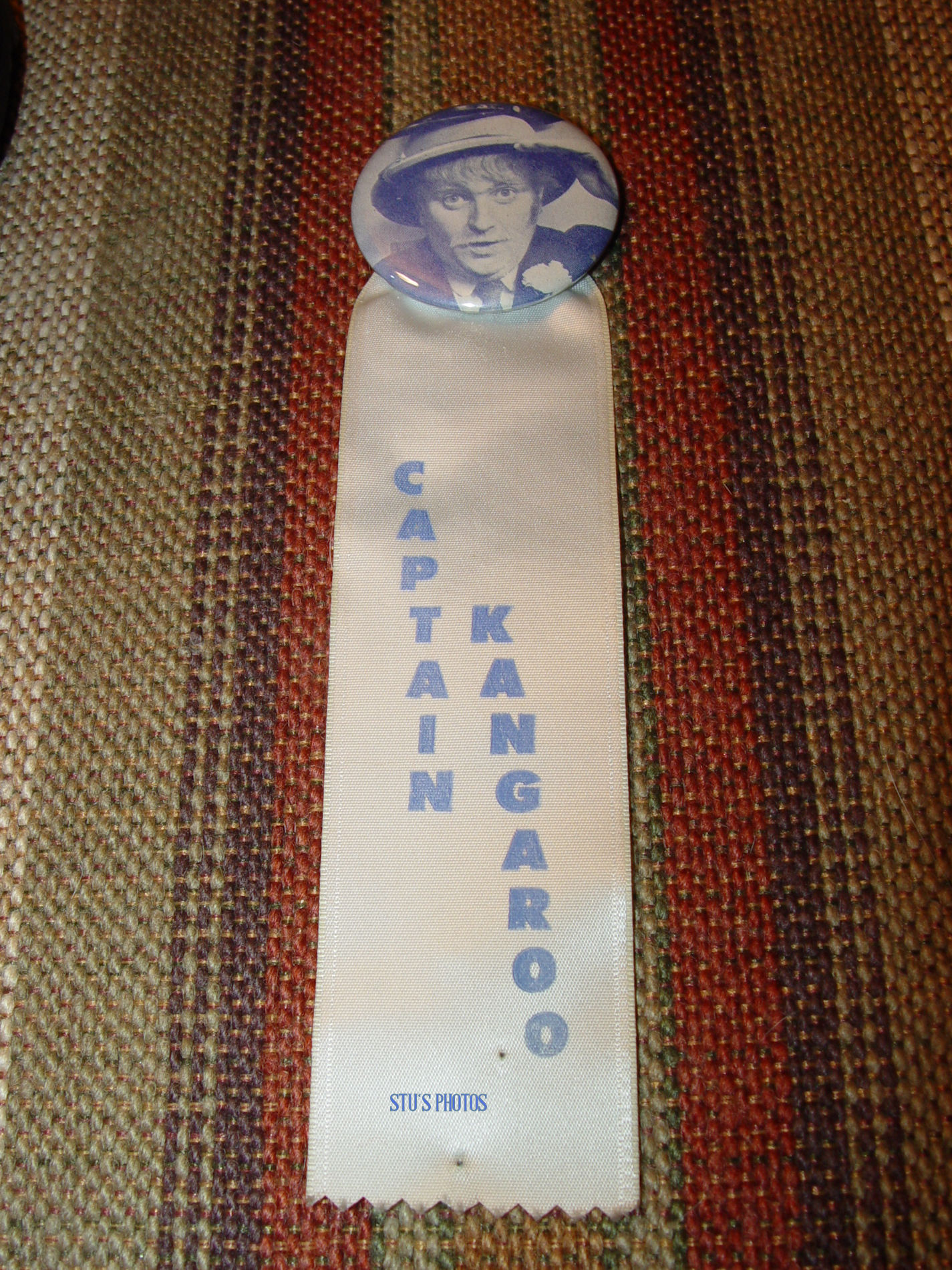 Captain
                                                Kangaroo Ribbon Pinback,
                                                Bob Keeshan, 1950's TV