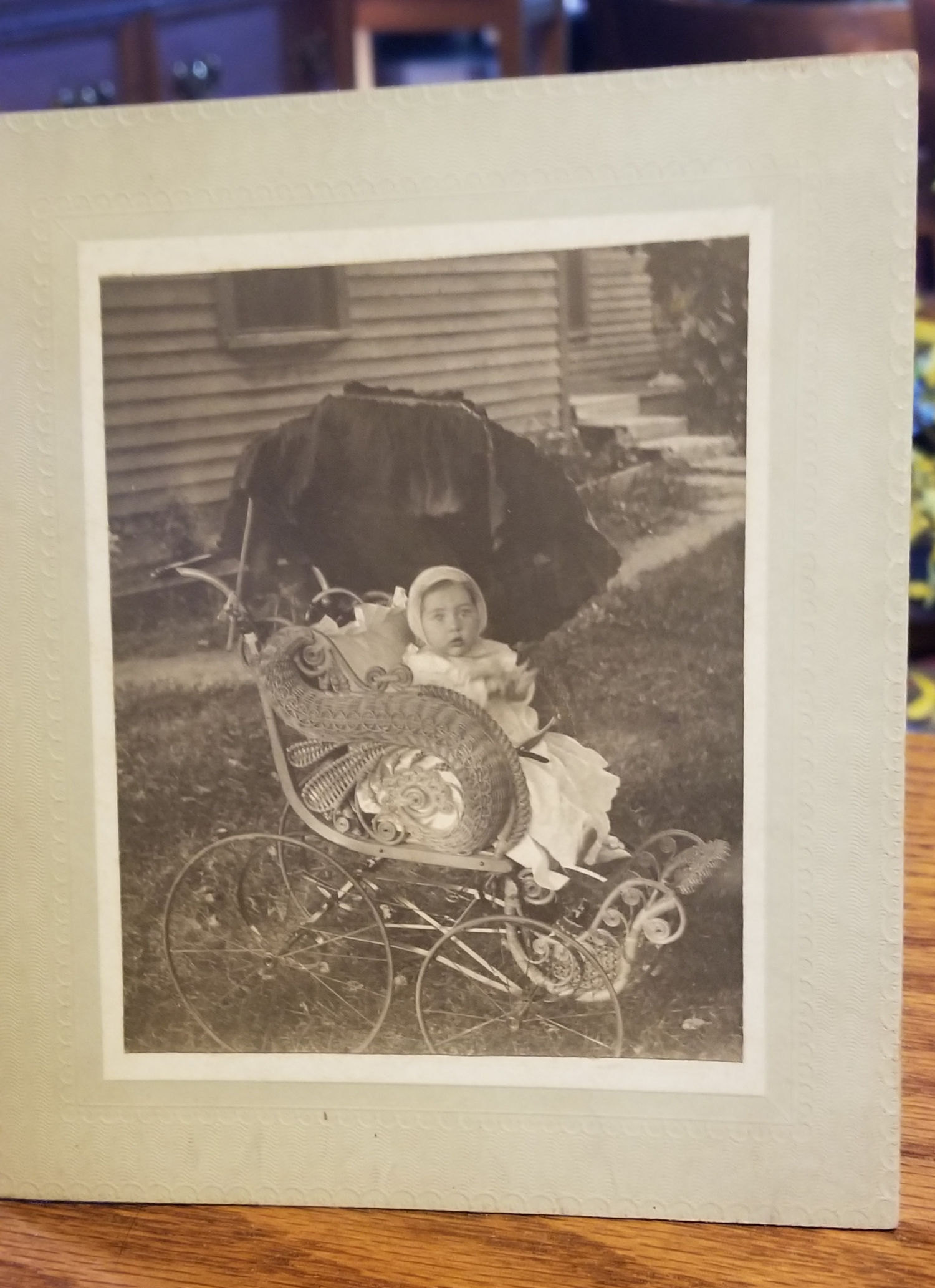 1900s Victorian
                        Heywood Wakefield Baby Stroller; Cabinet Photo