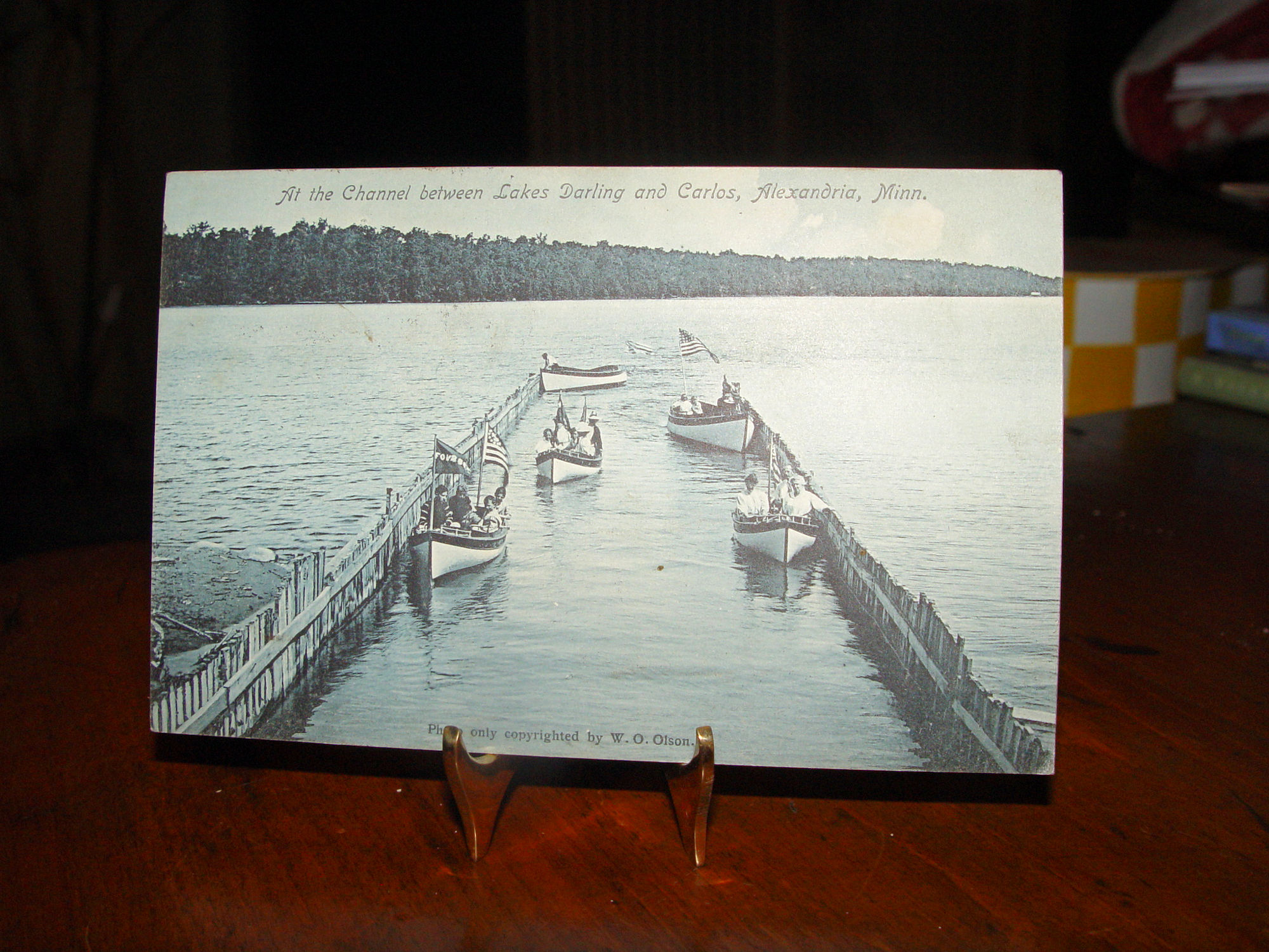 Channel between
                                                Lakes Darling and
                                                Carlos; Alexandria
                                                Minnesota RPPC W.O.Olson
                                                Photo