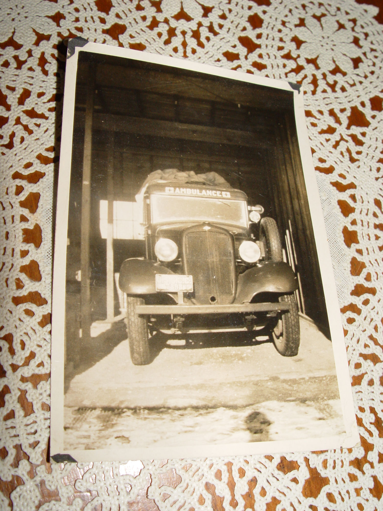 WWII La Crosse Wisconsin
                                        1934 Chevrolet Ambulance
                                        Photograph