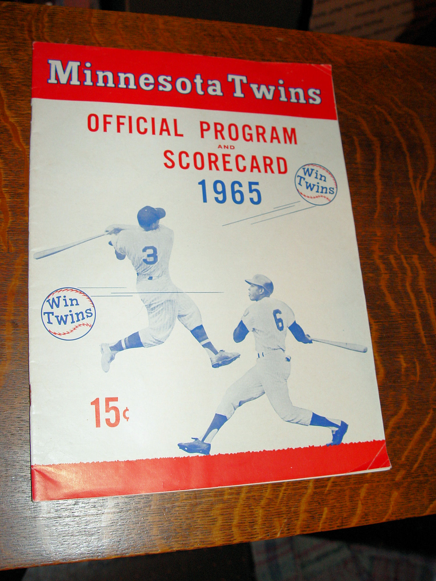 1965 Baseball
                        program Minnesota Twins vs. Cleveland Indians
                        (Twins win Pennant 1965)