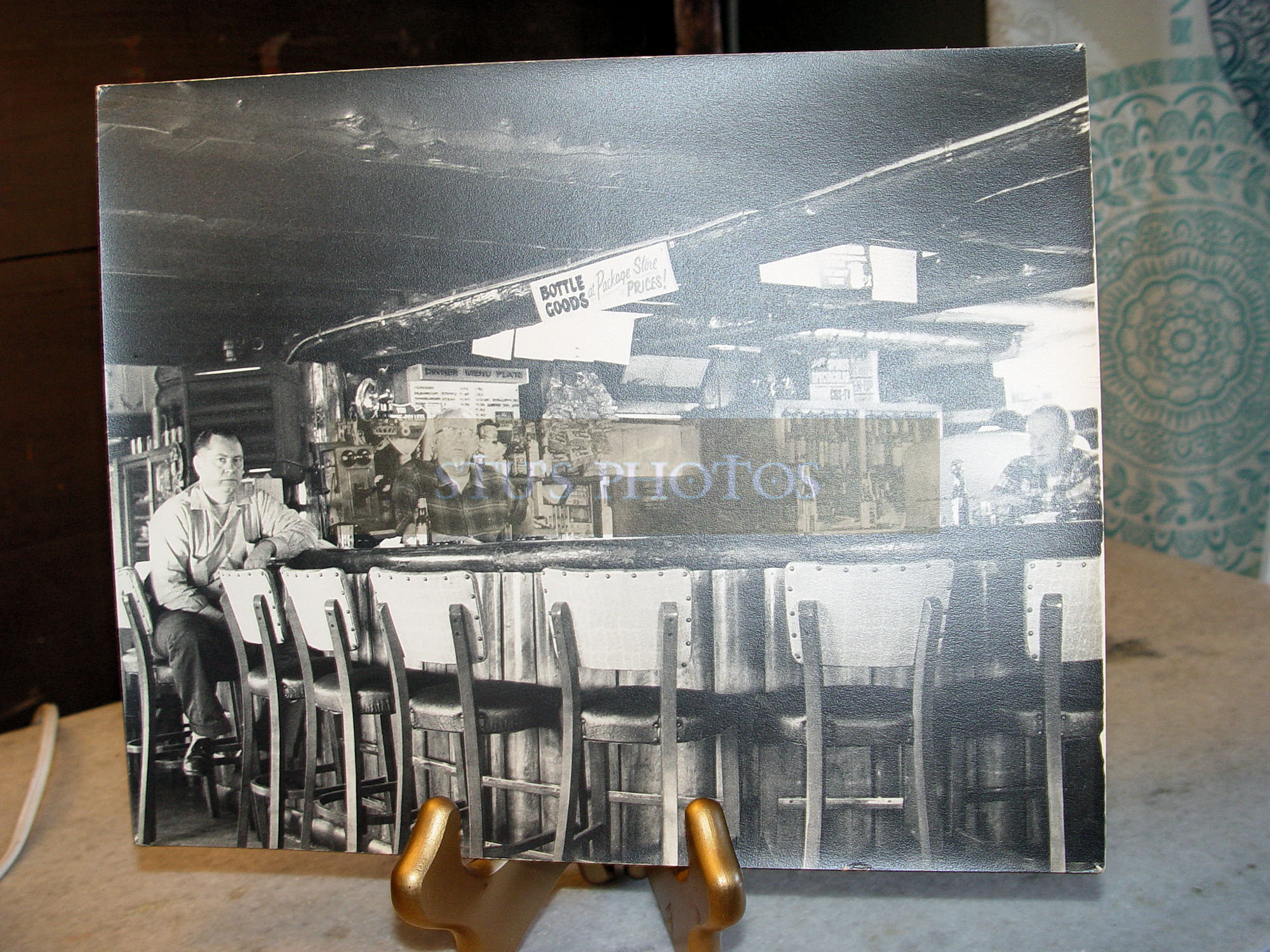 Mid-Century Bar / Saloon
                                        Interior w/ Advertising;
                                        Northern MN - Log Rustic Decor