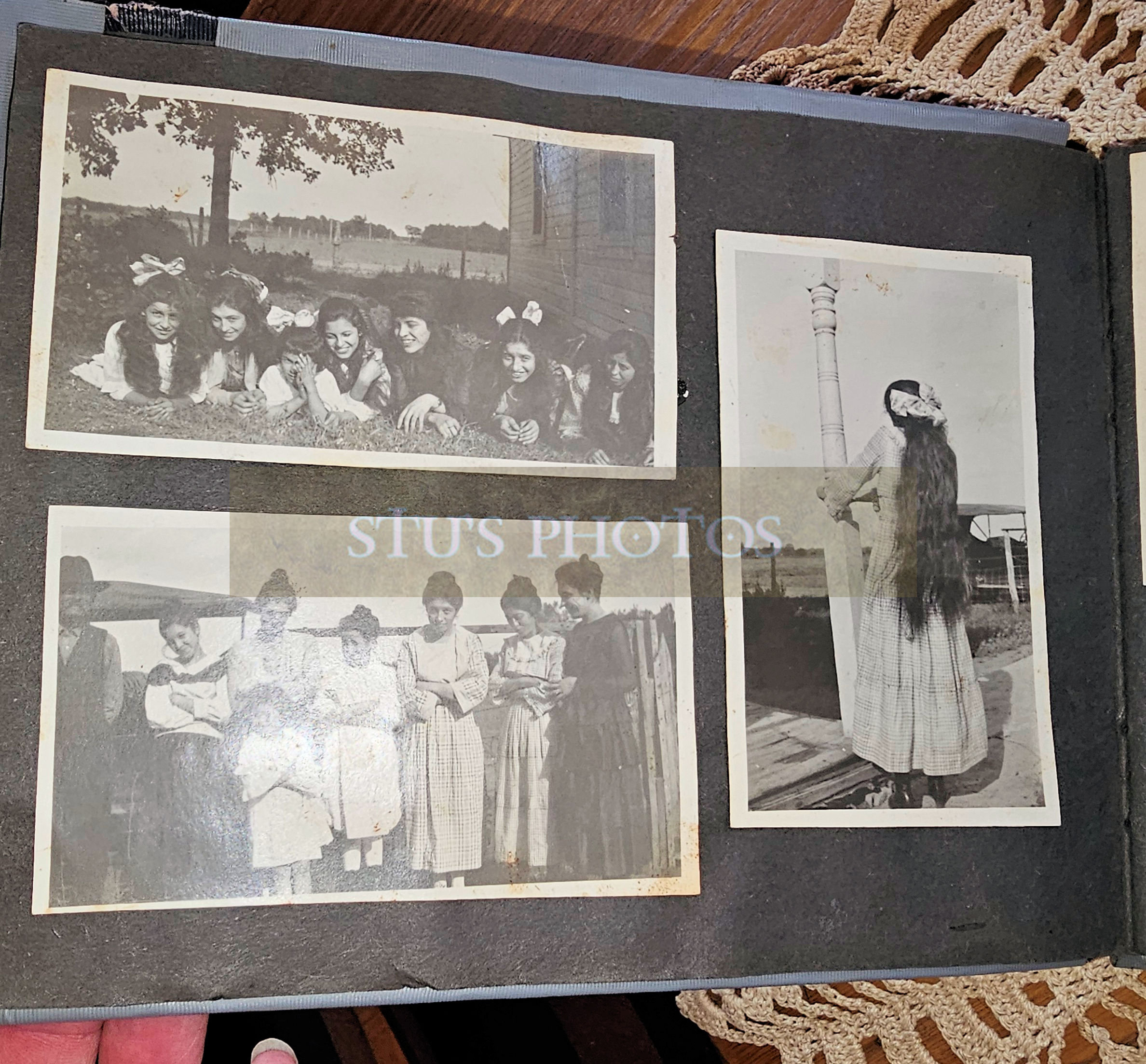 1900s Photo
                        Album Cass Lake MN Families Star Island, Nurse,
                        Long Hair