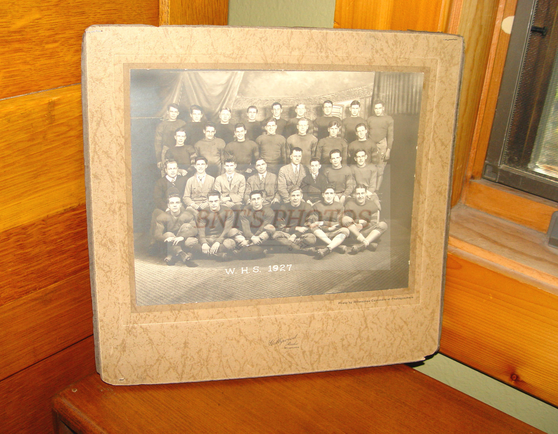 Washington High
                        School Football Team (Milwaukee, Wisc) 1927
                        Orig. Lrg Cabinet Photo