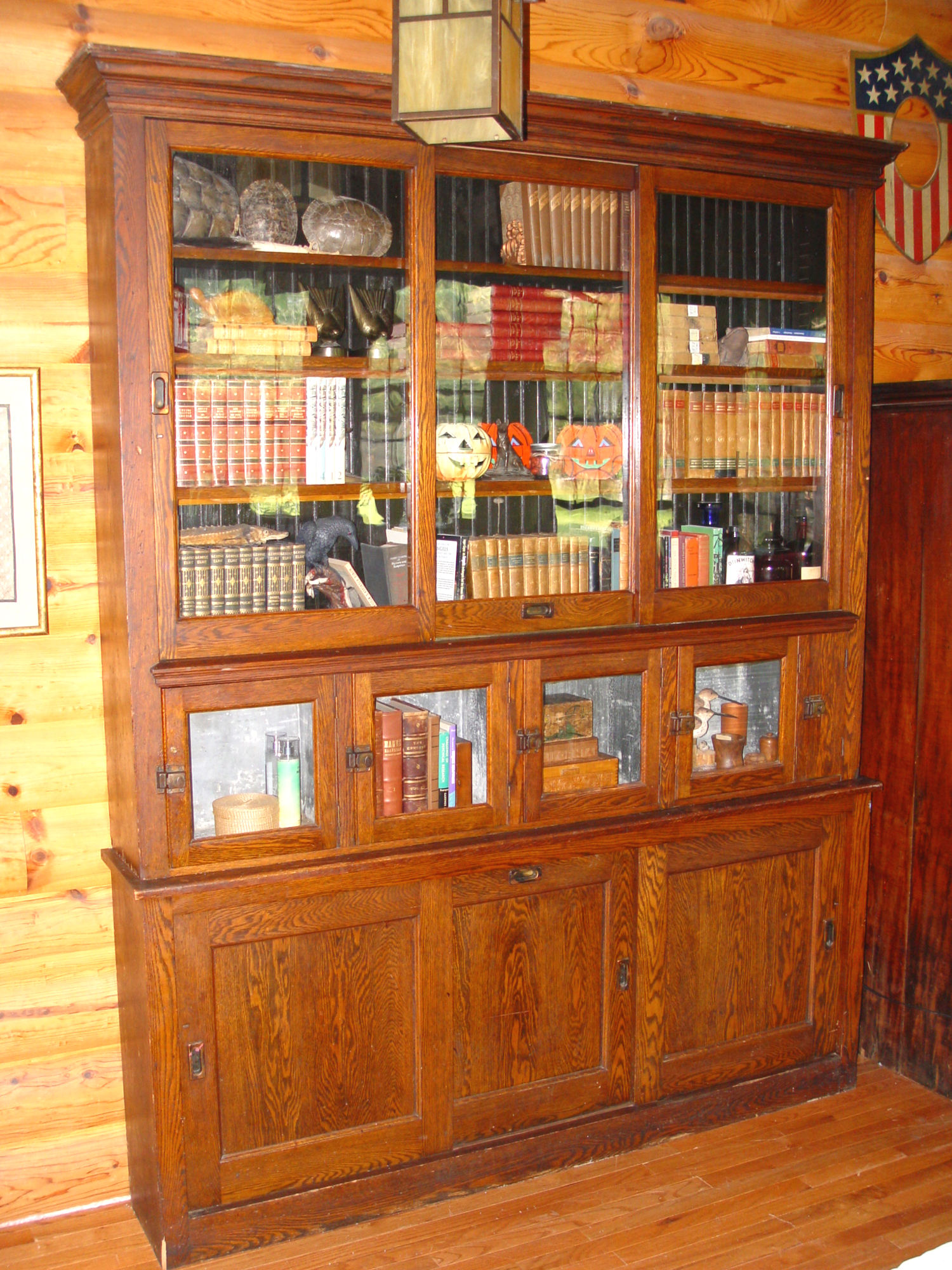 Original
                        Antique Oak General Store Tobacco & Grocery
                        Cabinet