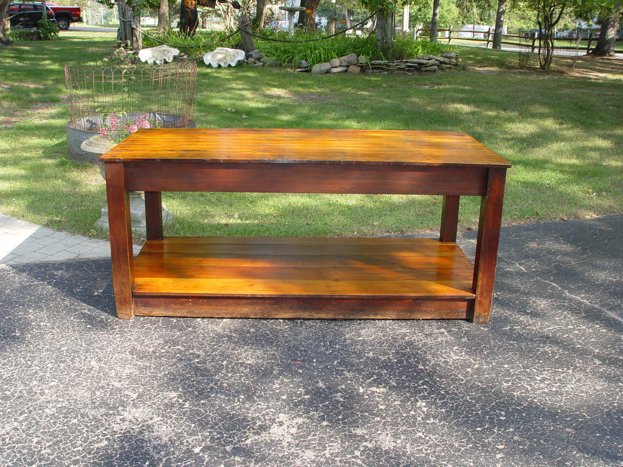 Late 19th
                        c. General Store Display Pine Table (Kitchen
                        Island)