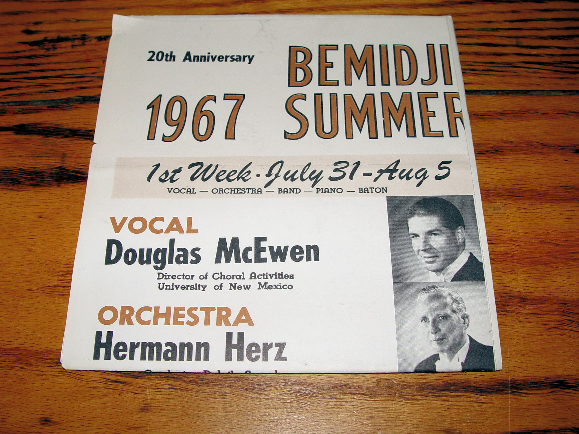 1967 Bemidji, MN State
                                        College Music Clinic Poster Ted
                                        Thorson