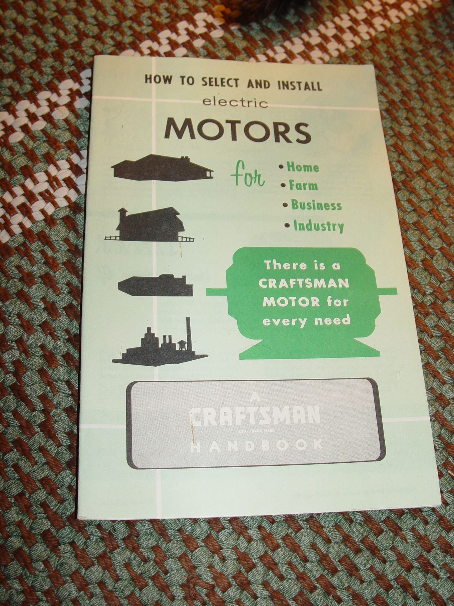 1970 Handbook - Sears Craftsman How to Select &
                Install Electric Motors