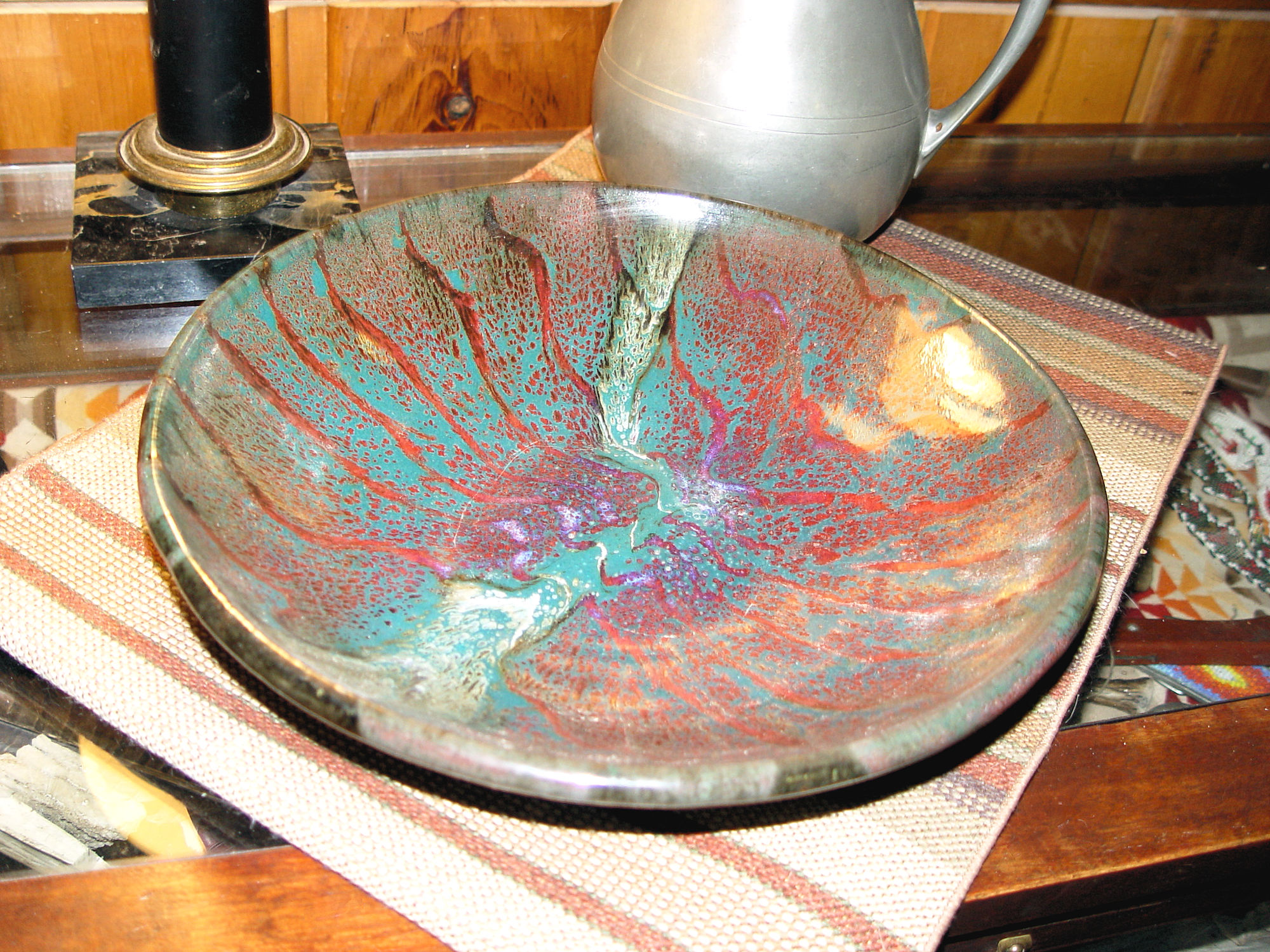 Vintage Studio
                                        Stoneware Pottery Hand-turned
                                        Volcanic Decorated Bowl