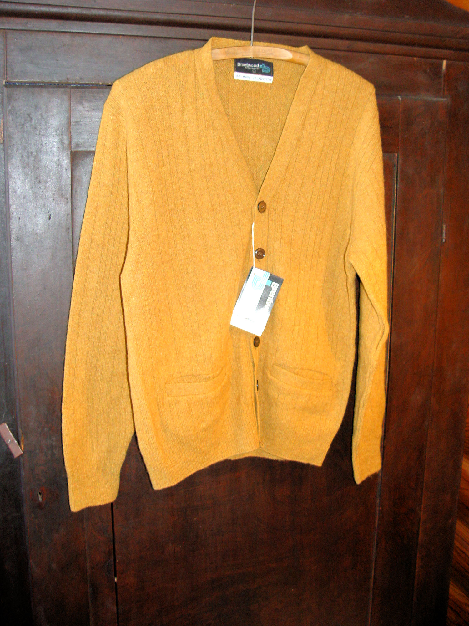 1960s Brentwood Soft
                        Original Mid Century Cardigan Sweater Mens Sz L