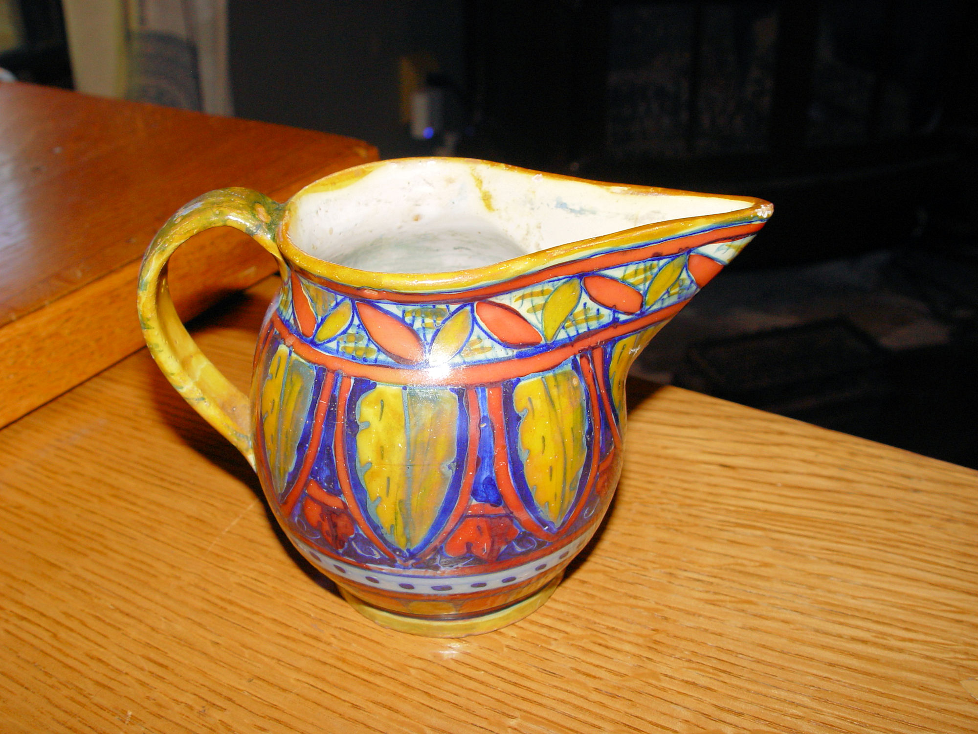 Italian Majolica Pitcher �
                                        Gualdo Tadino, mid‑20th century