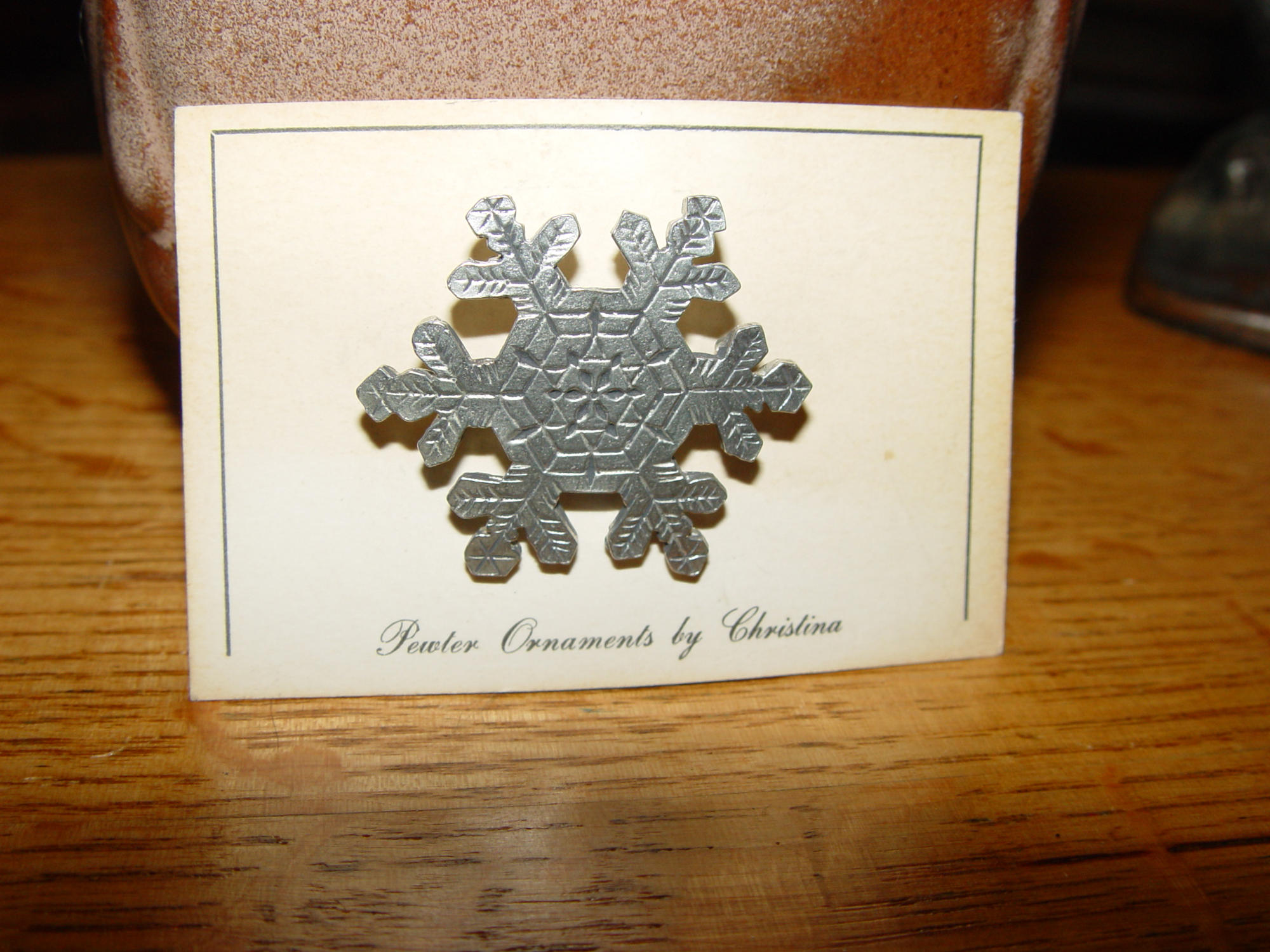 Vintage Pewter
Snowflake Ornament by Christina on Original
Display Card