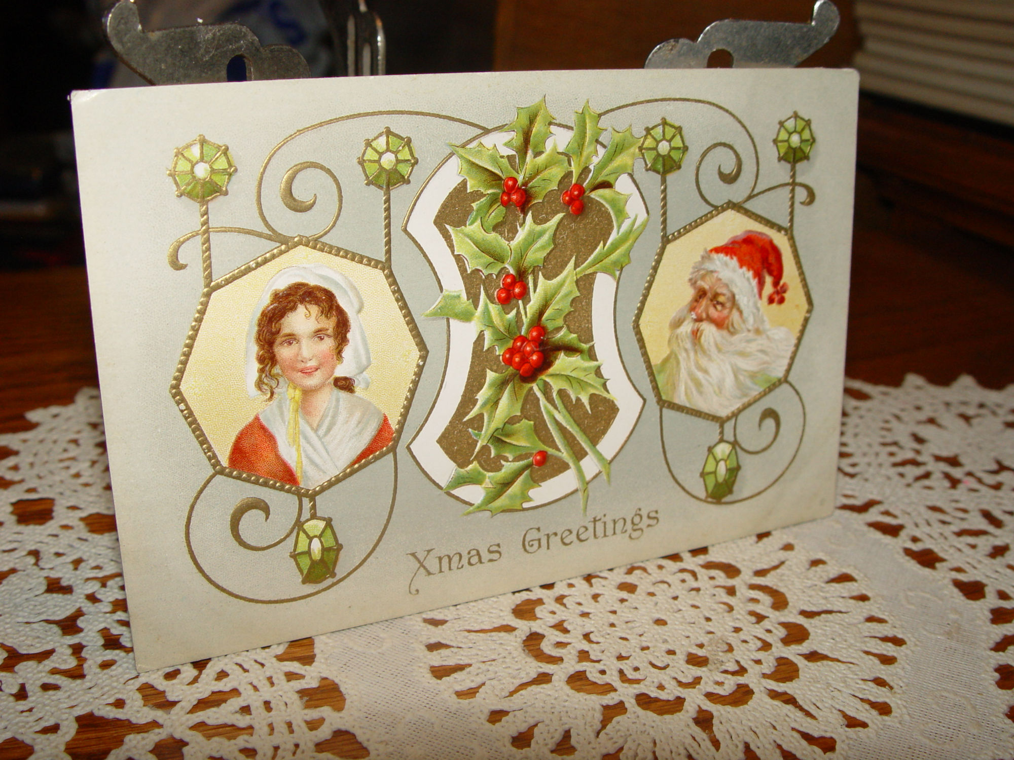 Meeker Holiday
                                                Christmas Greetings 1910
                                                Postcard, Santa and
                                                Wife