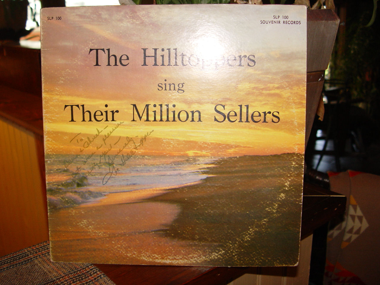The Hilltoppers Autographed
                                        LP Jimmy Sacca Souvenir Label