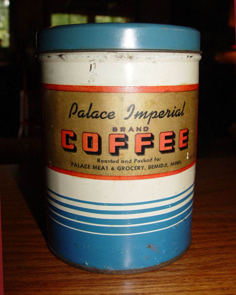 Palace Imperial
                        Coffee Tin Meat & Grocery Bemidji MN 1920's