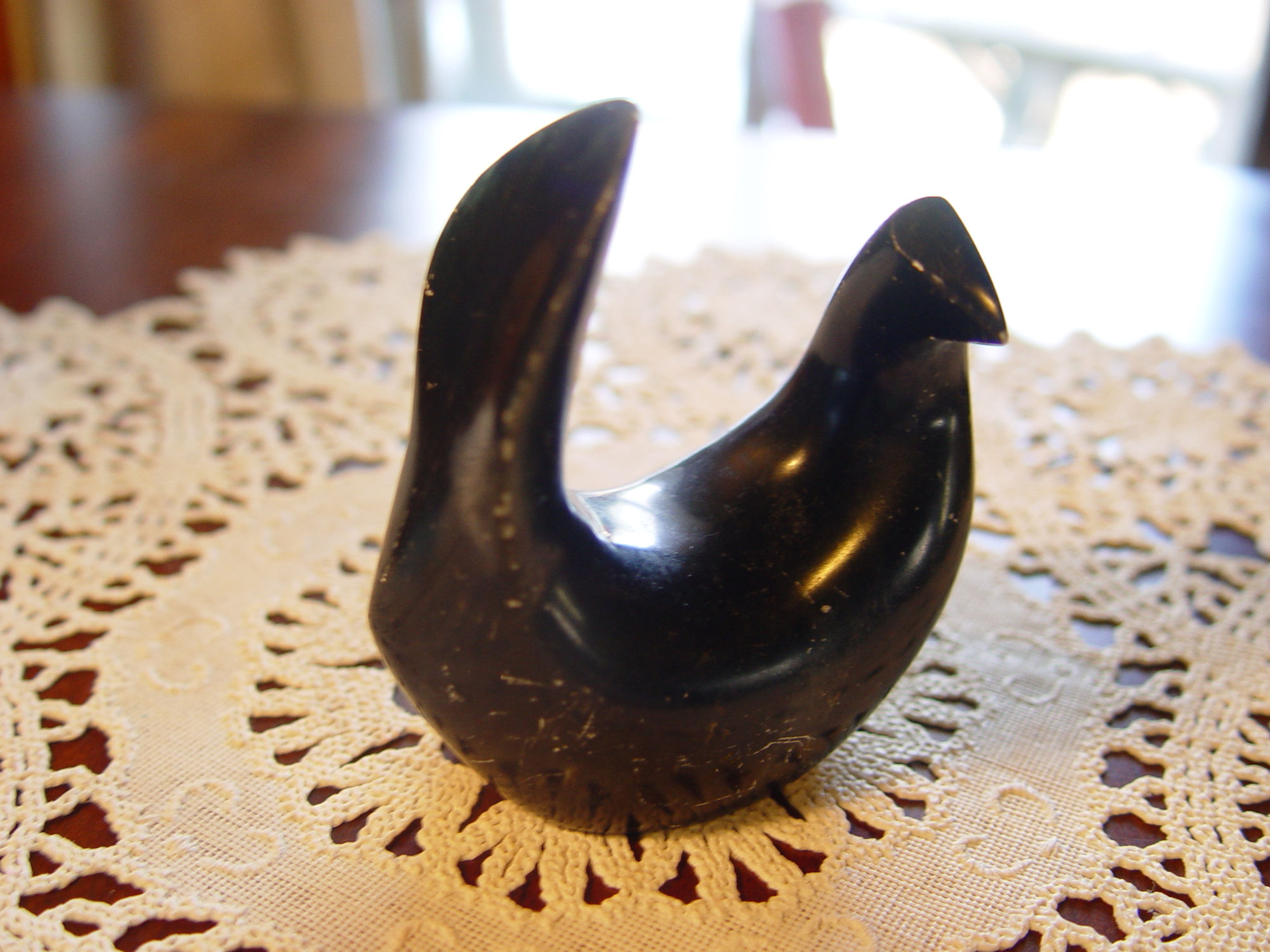 Inuit / Canadian stone
                                        carving, Black Grouse, signed D.
                                        Labbe